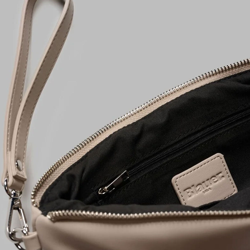 Blauer Pochette Cushion con Logo da Donna Colore Crema 3