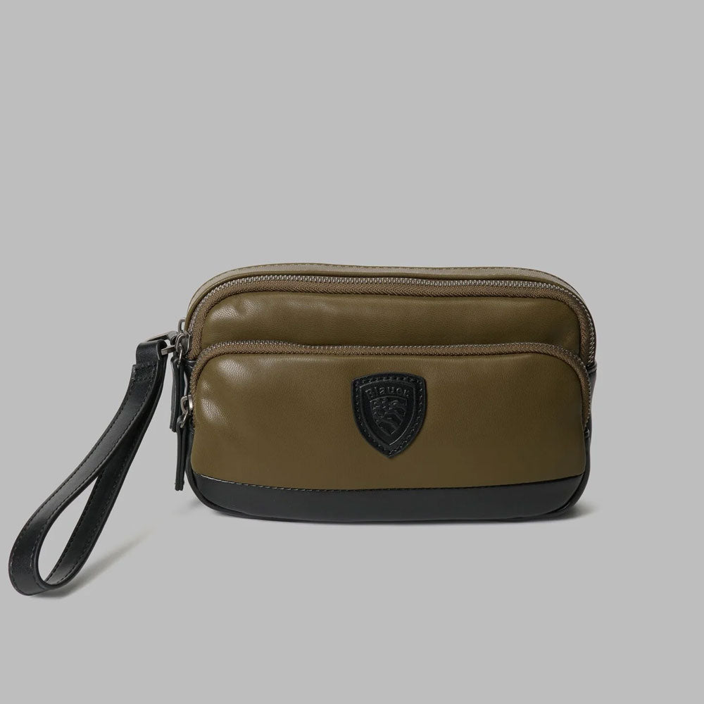 Blauer Pochette con Logo Colore Verde Militare Uomo