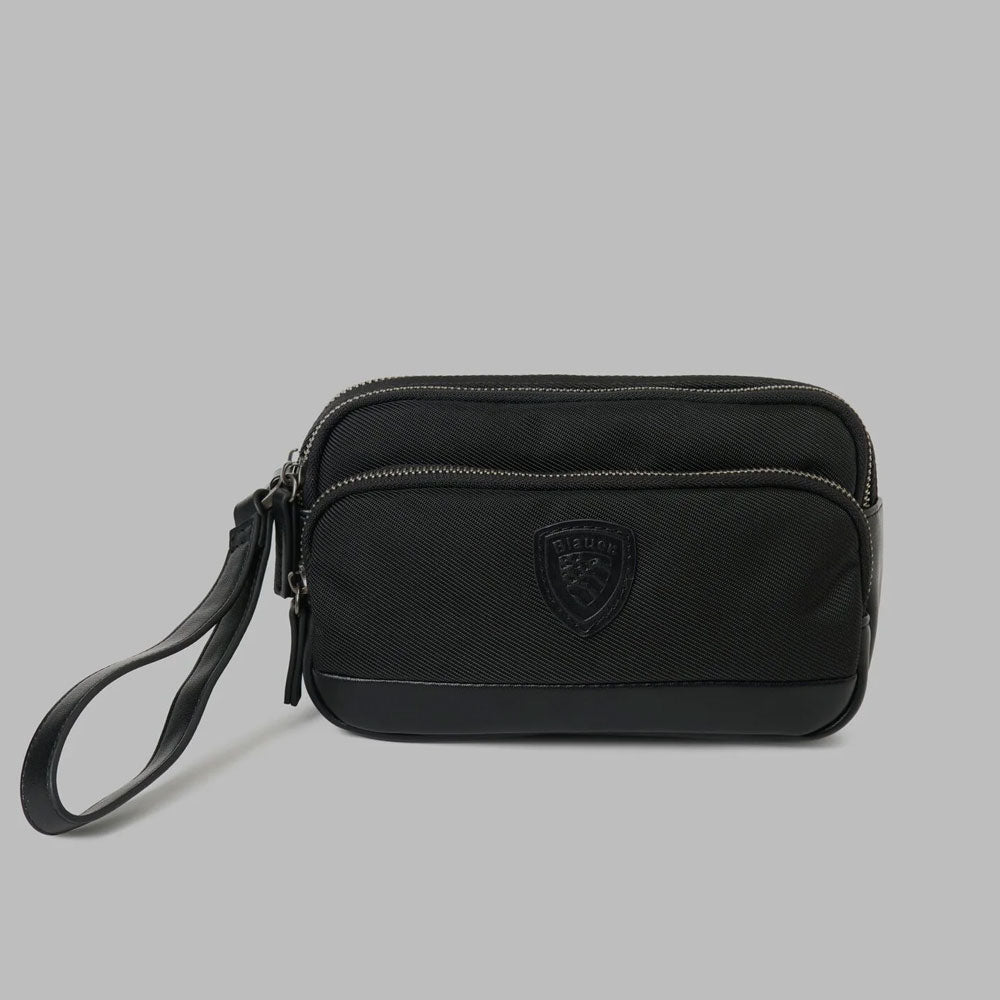 Blauer Pochette con Manico e Logo da Uomo Colore Nero