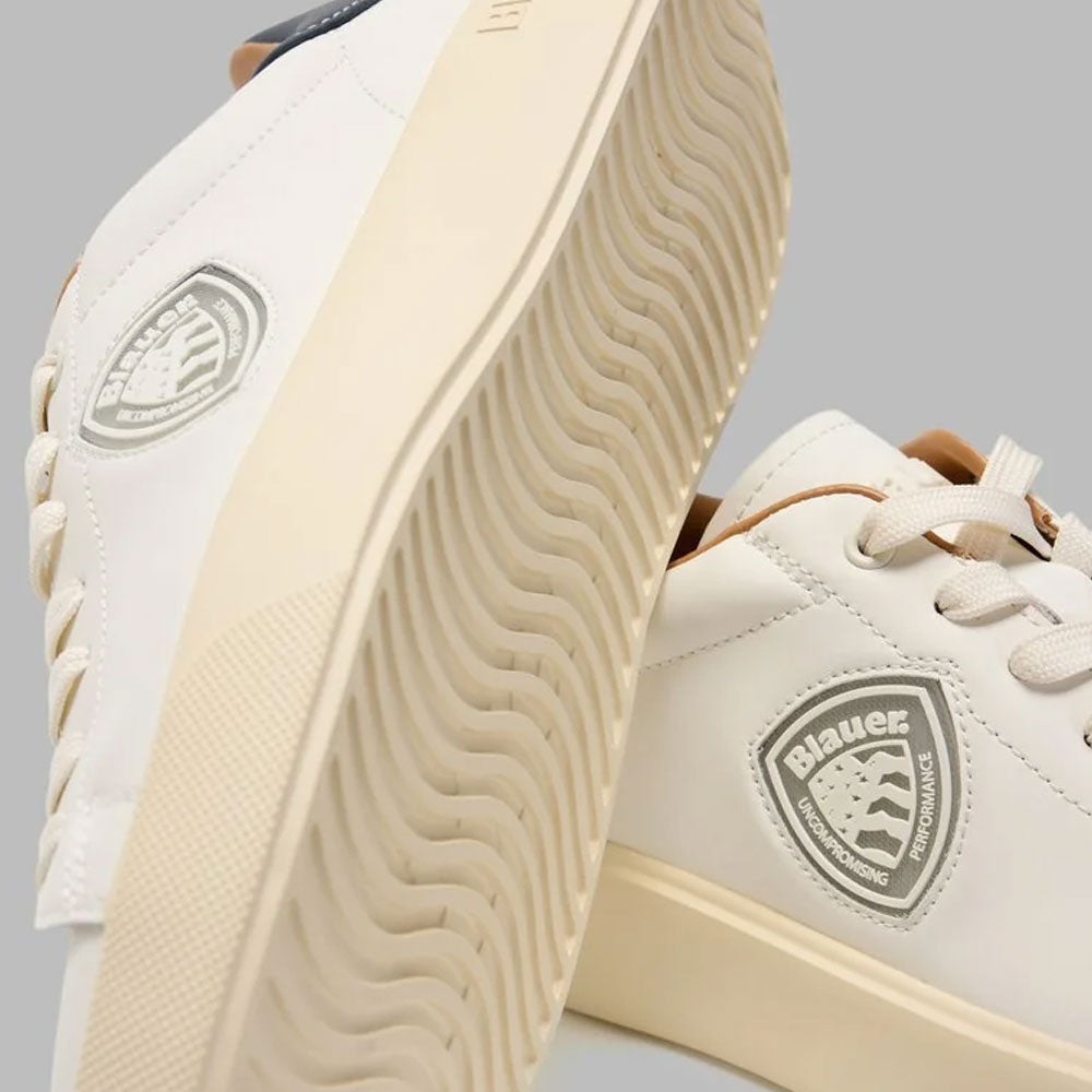 Blauer Sneakers Buck07 con Logo da Uomo Colore Crema Navy 3