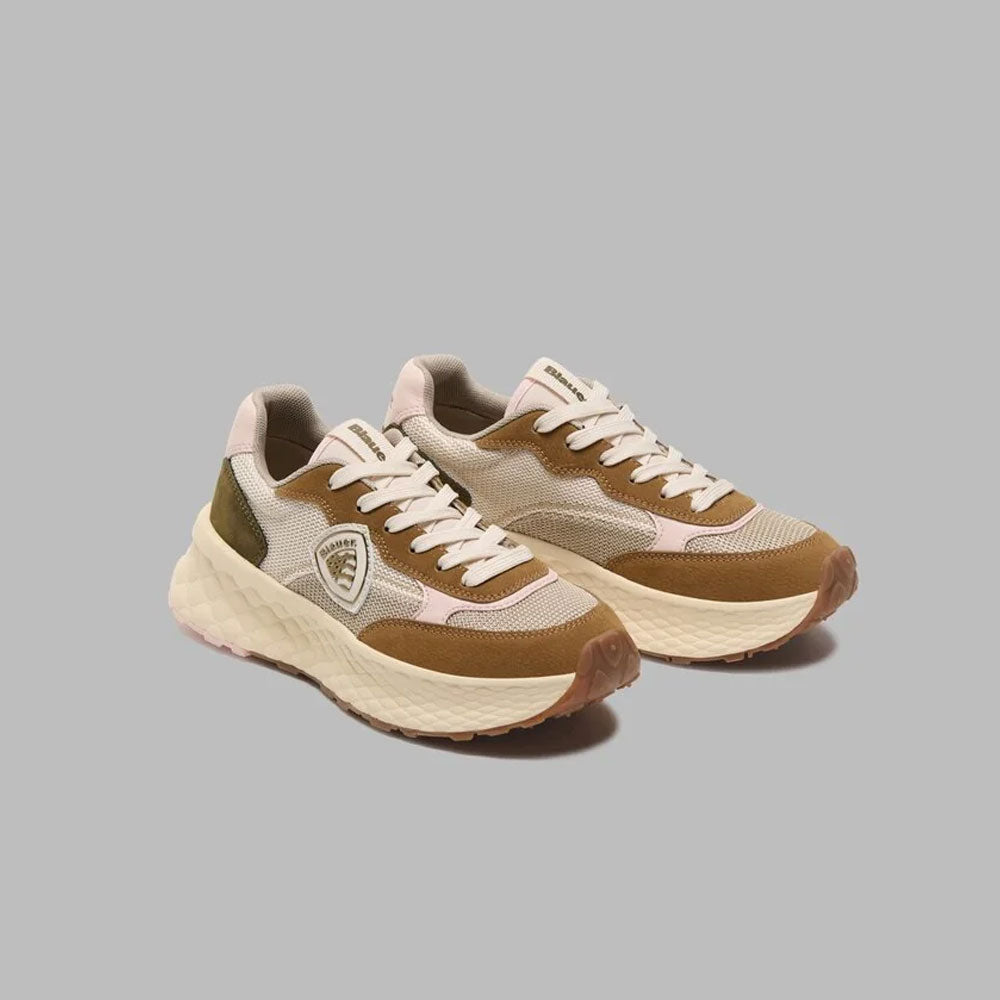 Blauer Sneakers Lynn01-Meg con Logo da Donna Colore Cognac-Taupe 2