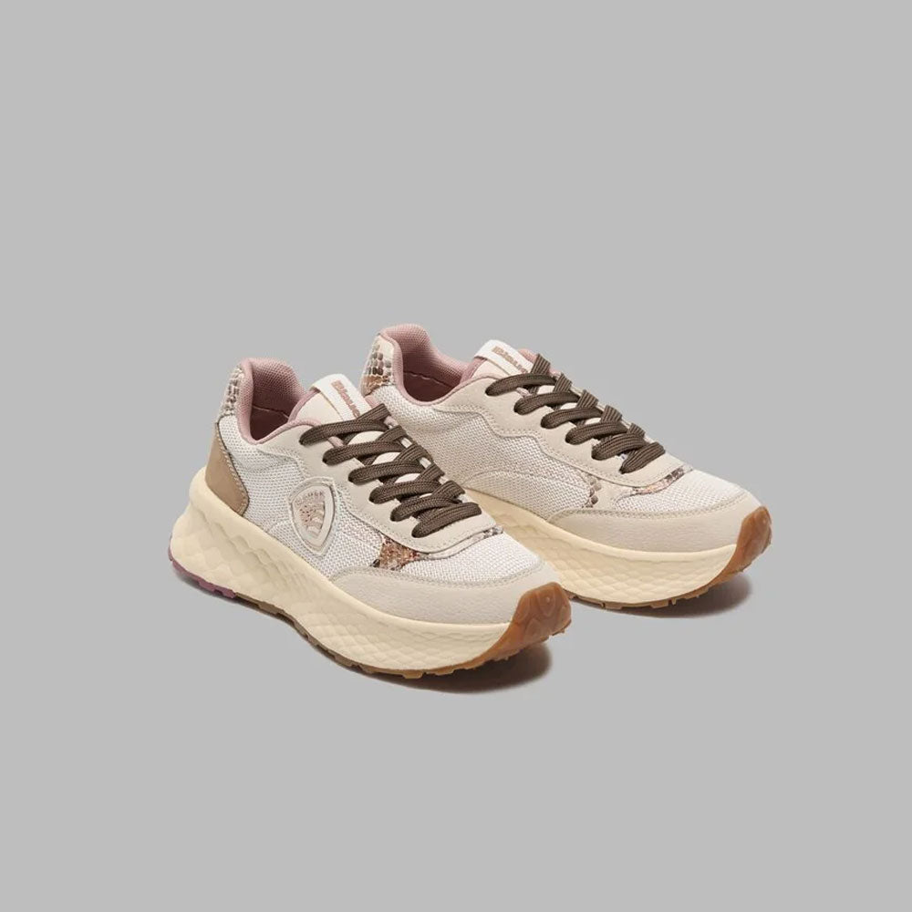 Blauer Sneakers Lynn01-Pyt con Logo da Donna Colore Crema 2