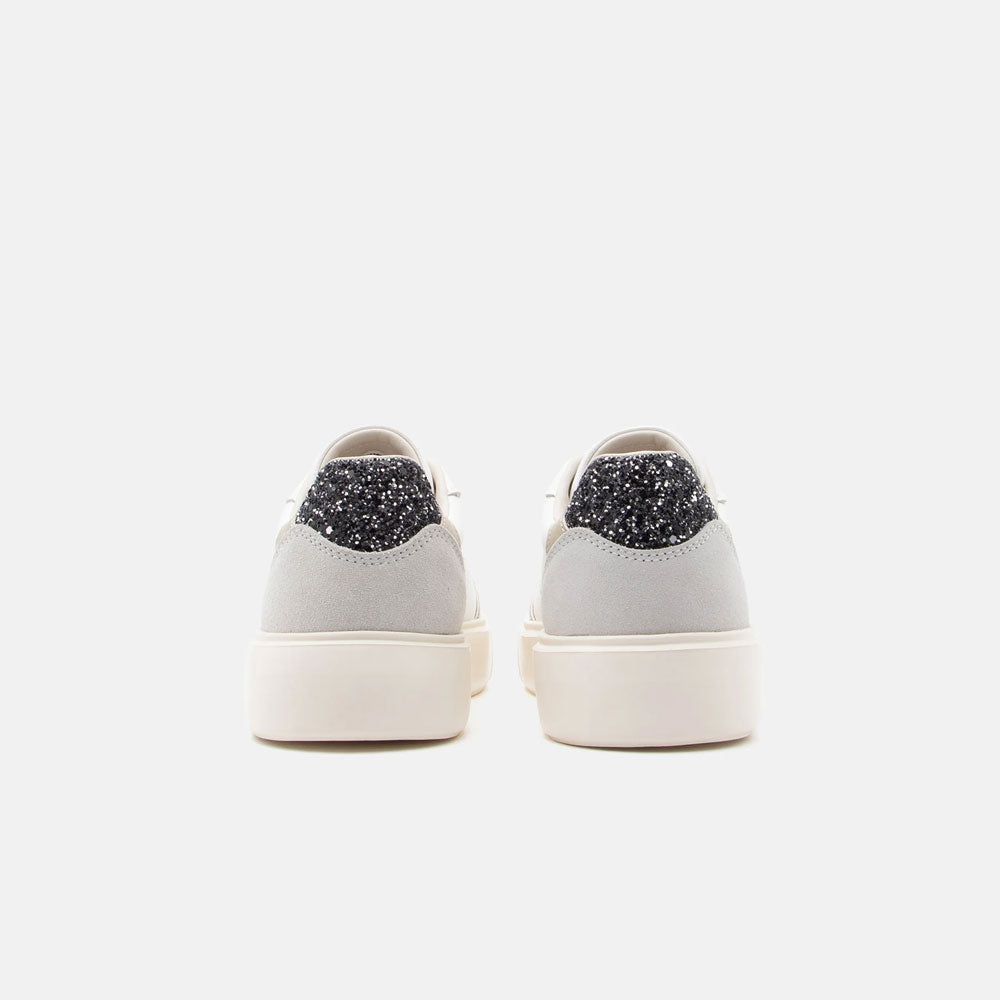 Blauer Sneakers con Logo Glitter da Donna Colore Bianco 4