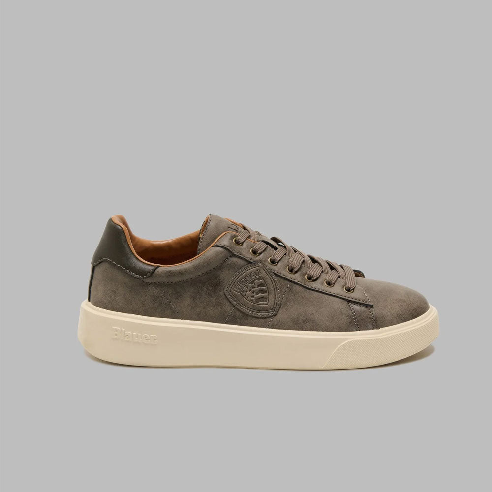 Blauer Sneakers con Logo da Uomo Colore Taupe-Military