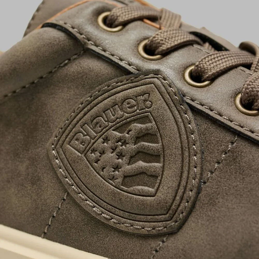 Blauer Sneakers con Logo da Uomo Colore Taupe-Military 3
