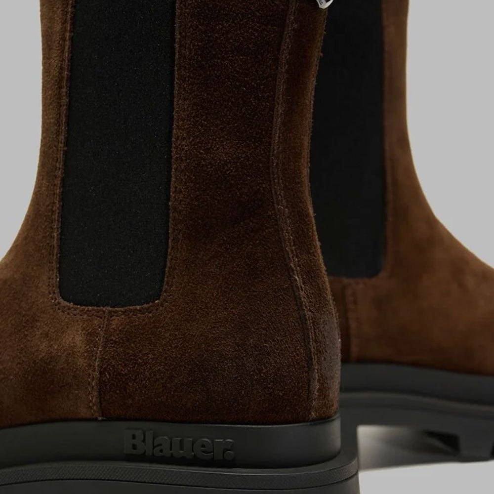 Blauer Stivaletti Chelsea in Camoscio da Donna Colore Marrone Scuro 4