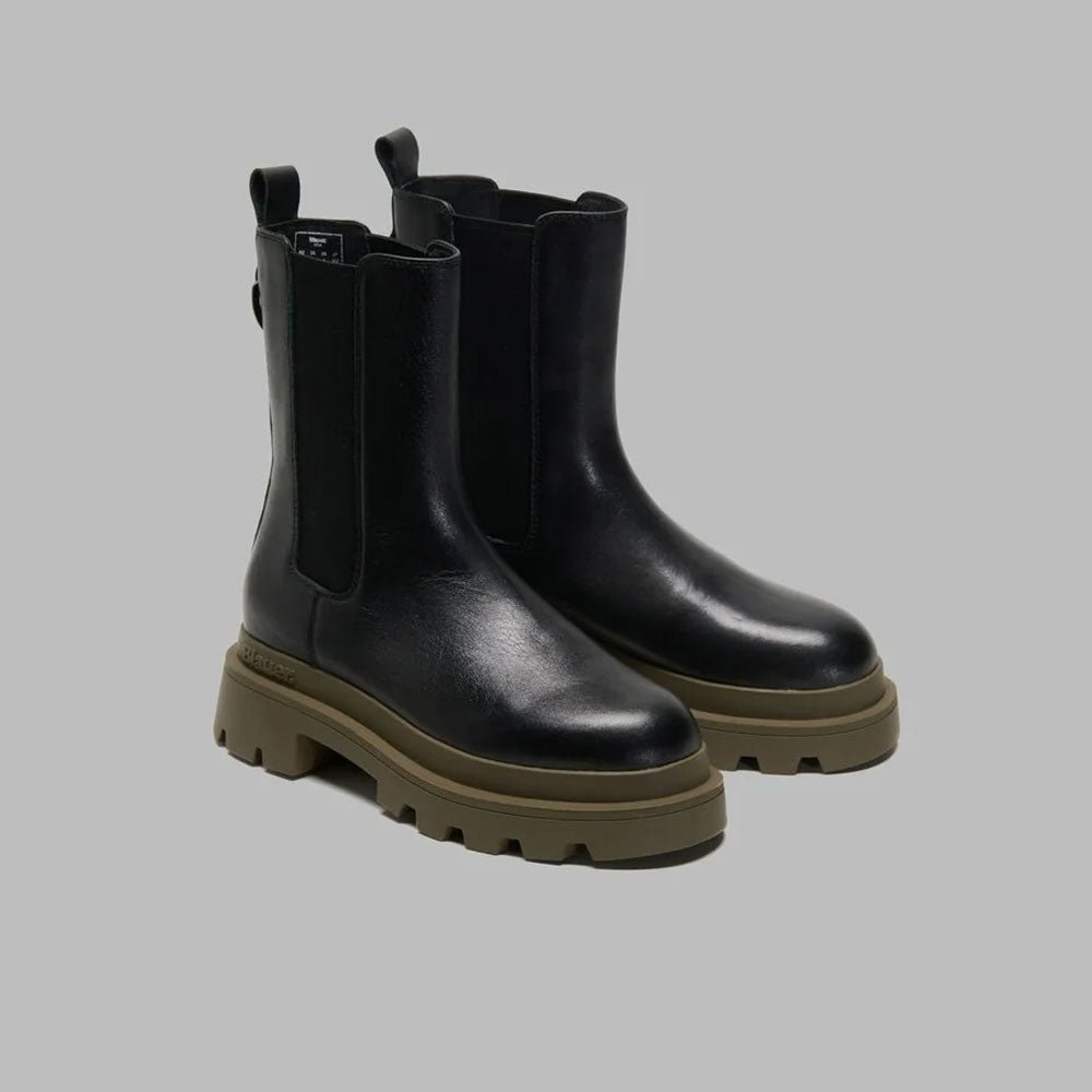 Blauer Stivaletto Chelsea in Pelle da Donna Colore Nero 2