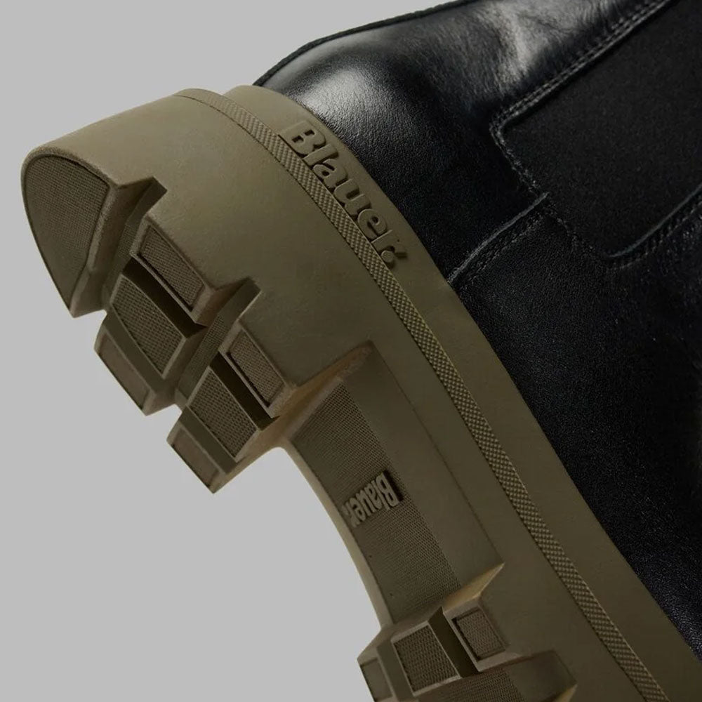 Blauer Stivaletto Chelsea in Pelle da Donna Colore Nero 4