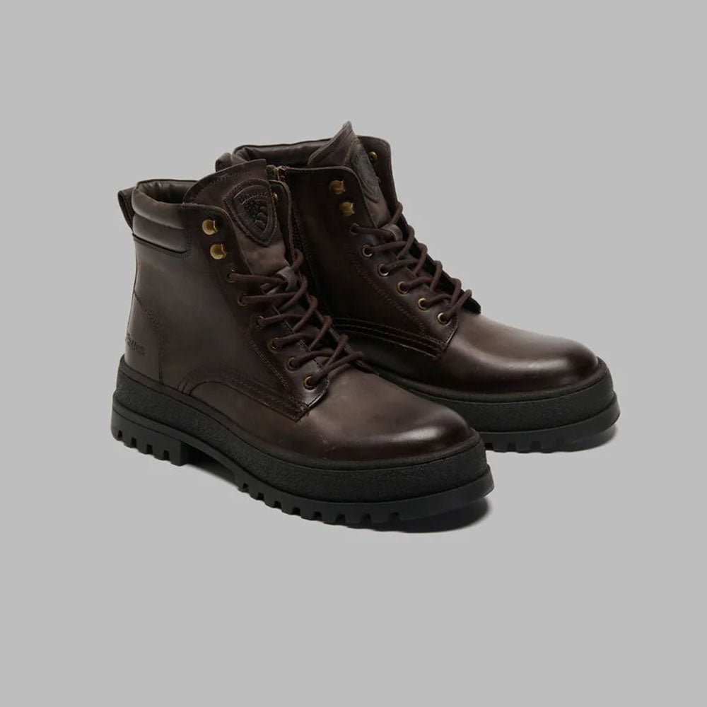 Blauer Stivaletto Combat Iuka01 da Uomo Colore Marrone Scuro