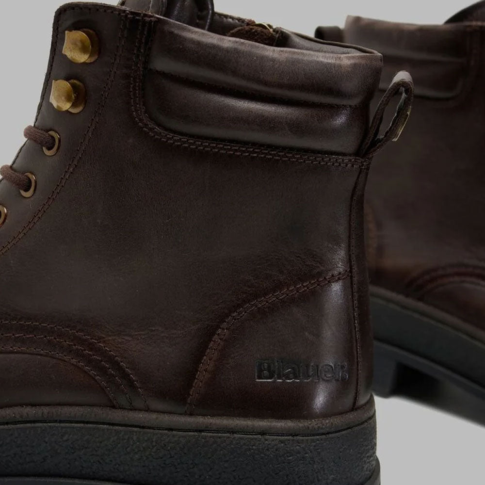 Blauer Stivaletto Combat Iuka01 da Uomo Colore Marrone Scuro