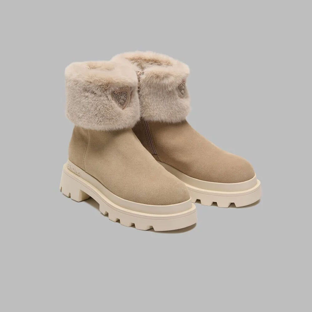 Blauer Stivali Kimmel10 con Pelliccia da Donna Colore Beige 2