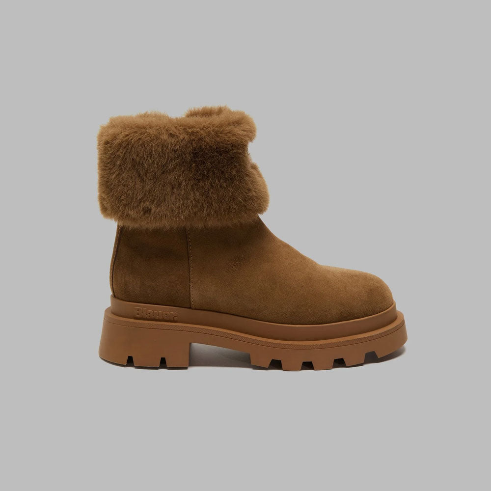 Blauer Stivali Kimmel10 con Pelliccia da Donna Colore Cognac