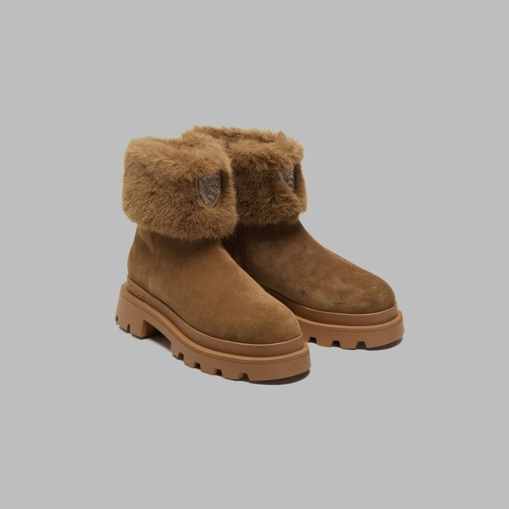 Blauer Stivali Kimmel10 con Pelliccia da Donna Colore Cognac 2