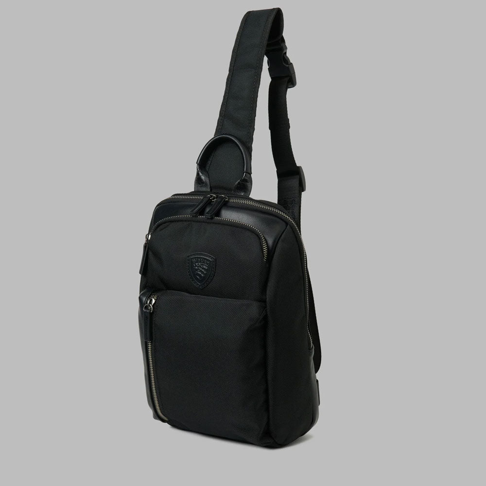 Blauer Zaino con Logo e Tracolla da Uomo Colore Nero