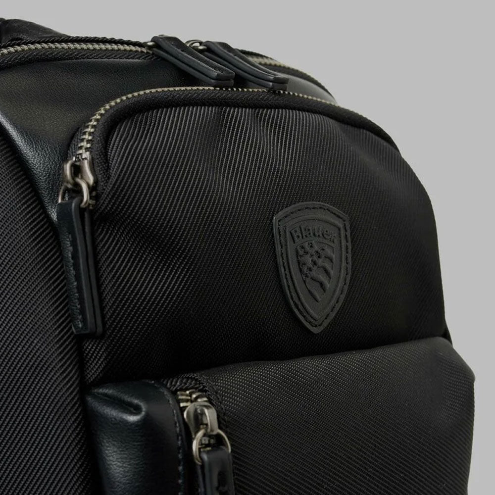 Blauer Zaino con Logo e Tracolla da Uomo Colore Nero
