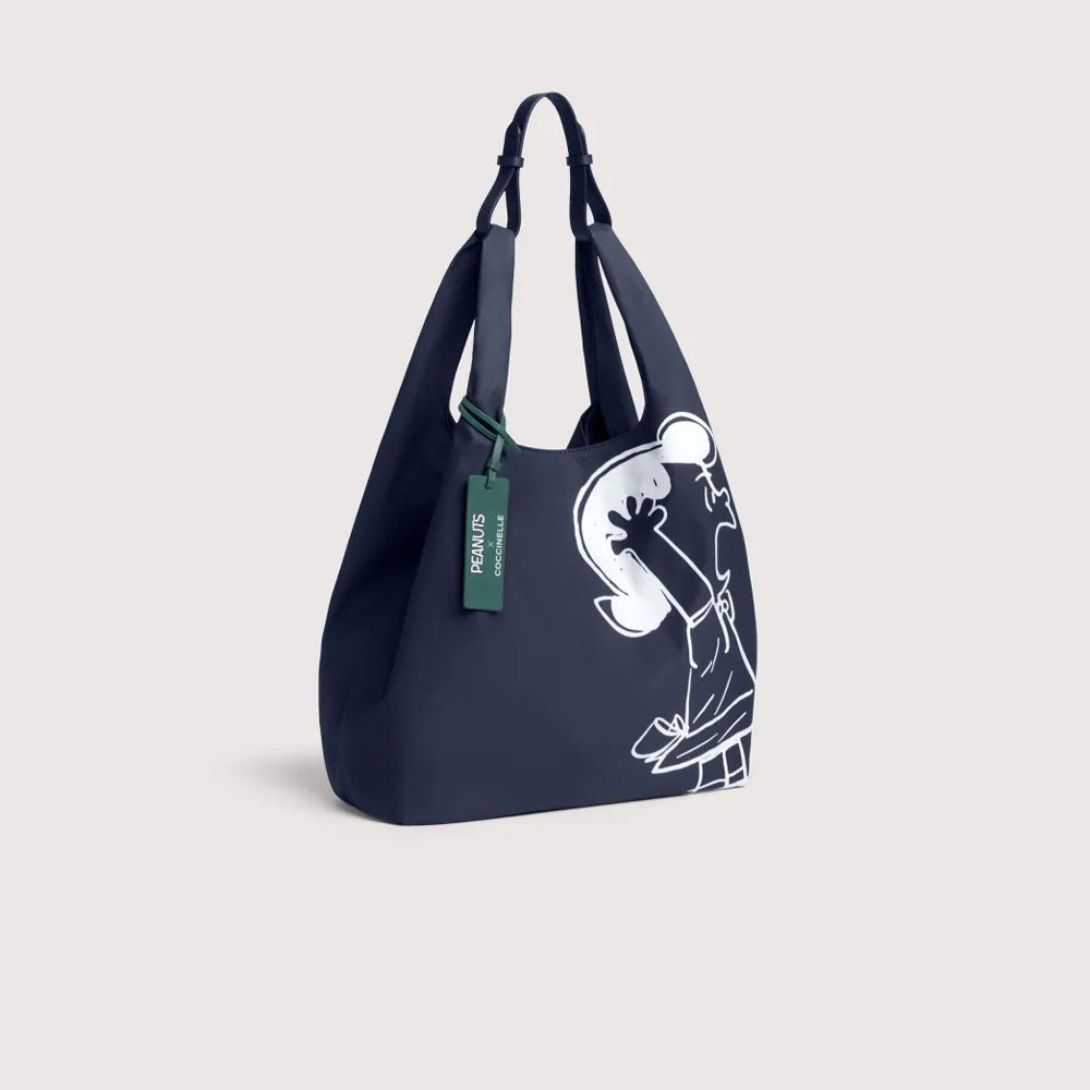 Coccinelle Borsa Peanuts con Stampa Colore Blu