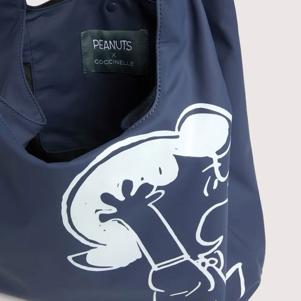 Coccinelle Borsa Peanuts con Stampa Colore Blu