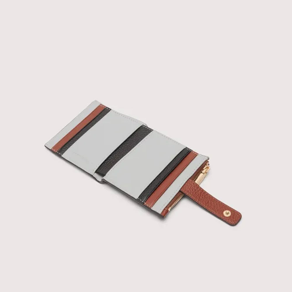 Coccinelle Portafoglio Metallic Medium Colore Bianco/Cognac/Nero