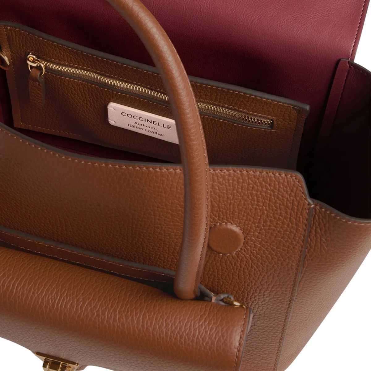 Coccinelle Borsa  Double Beat Colore Cuoio da Donna