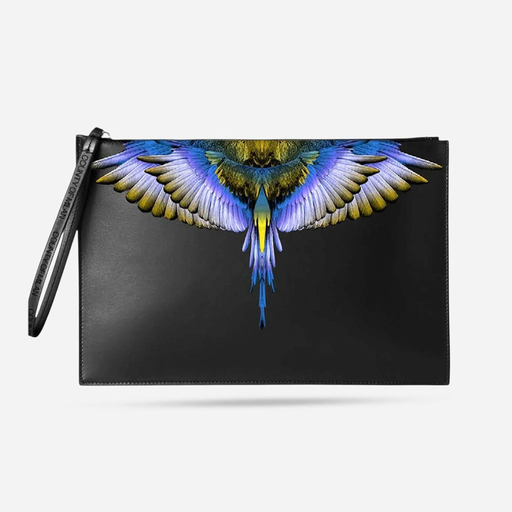 County of Milan Pochette con Stampa da Uomo Colore Nero-Blu