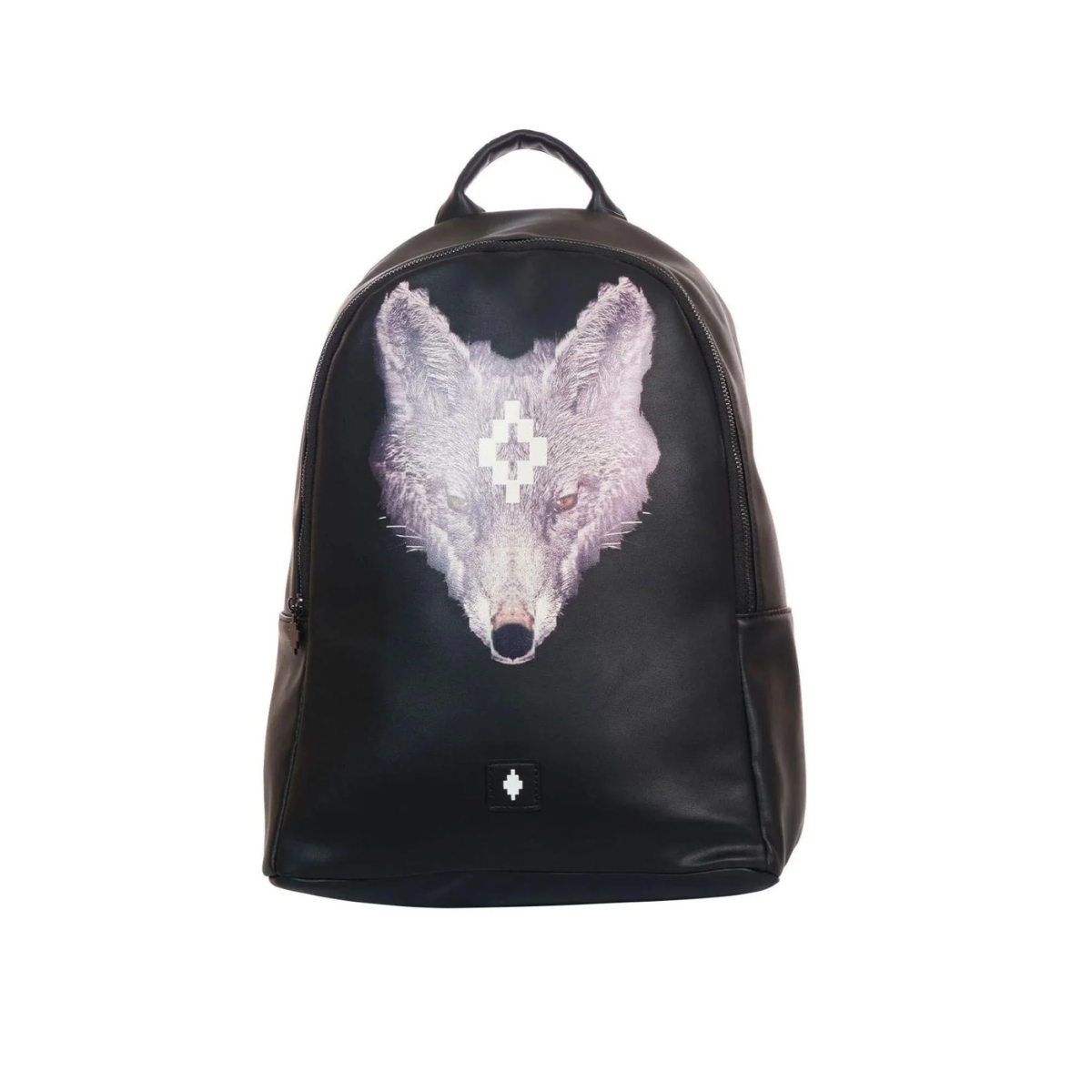 County of Milan zaino in Ecopelle con Stampa Lupo Colore Nero
