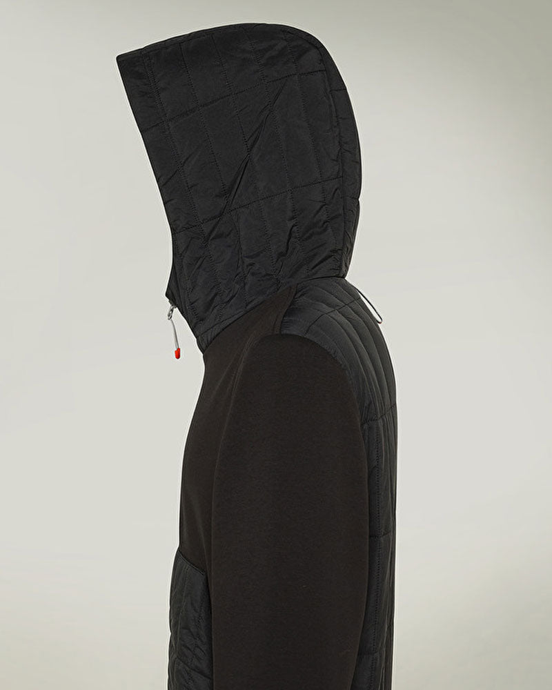 Dekker Felpa Hybrid Kerel BMAT con Dettagli in Nylon da Uomo Colore Nero