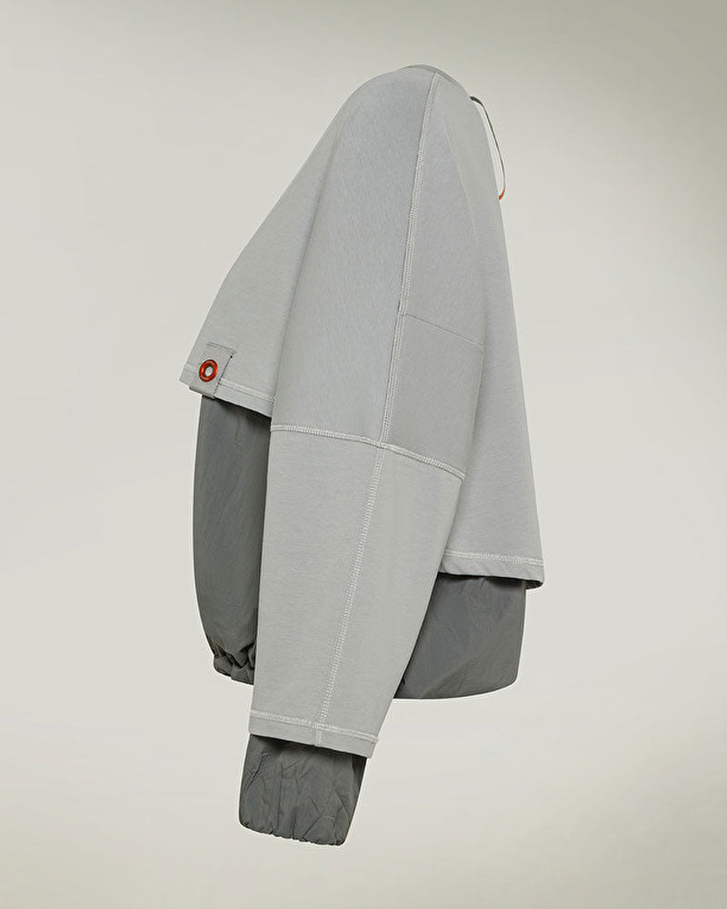 Dekker Felpa Hybrid in Scuba e Nylon da Donna Colore Grigio