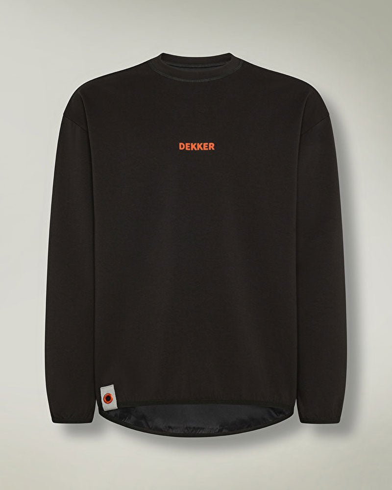 Dekker Felpa Over in Scuba con Logo da Uomo Colore Nero