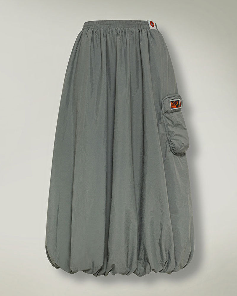 Dekker Maxigonna in Nylon Superleggero Colore Grigio