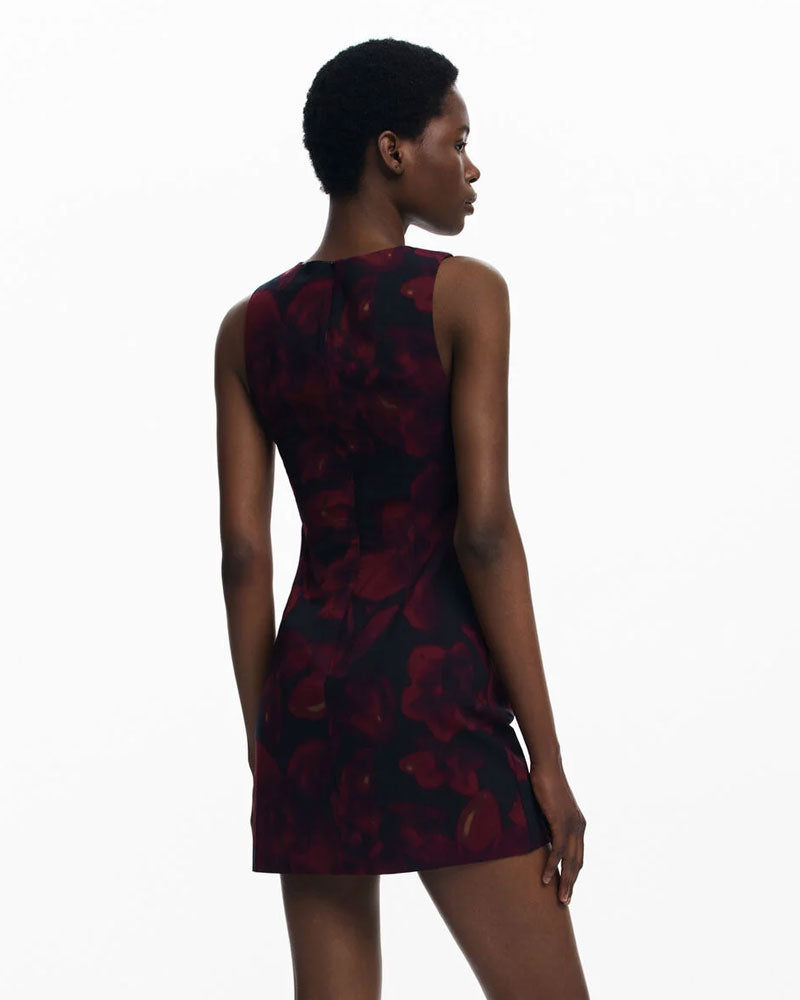 Desigual Abito Scamiciato Arricciato Colore Nero da Donna