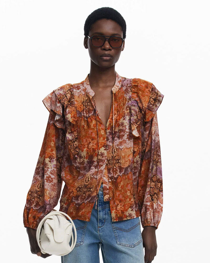 Desigual Blusa Romantica Paisley da Donna