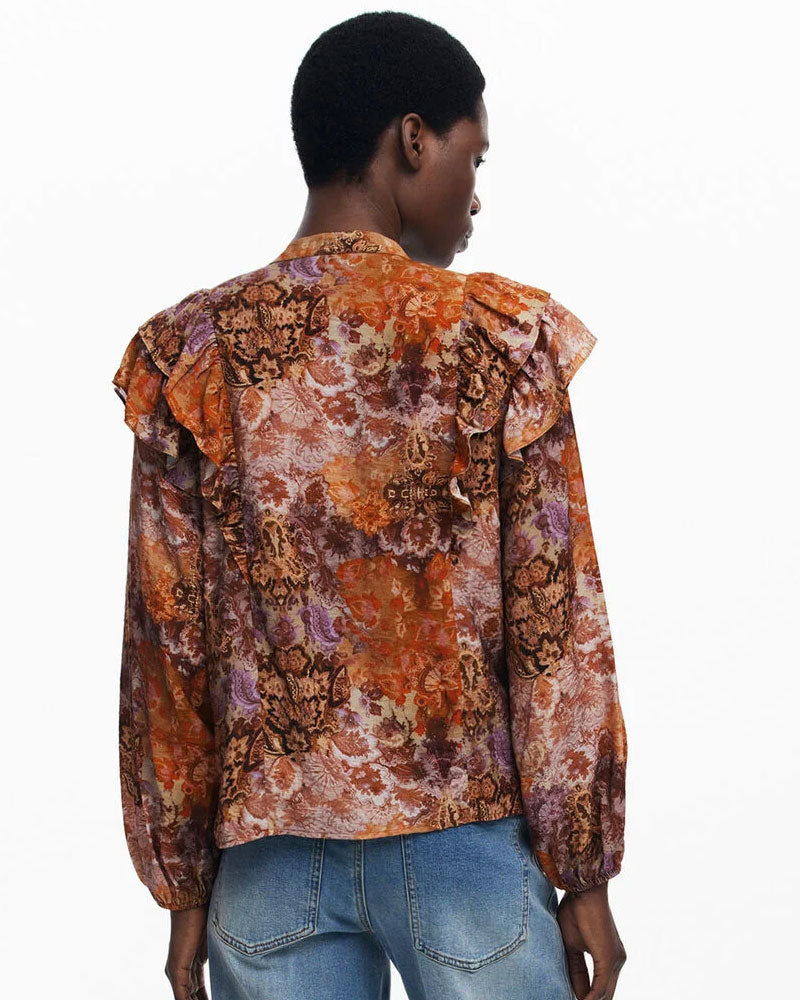 Desigual Blusa Romantica Paisley da Donna