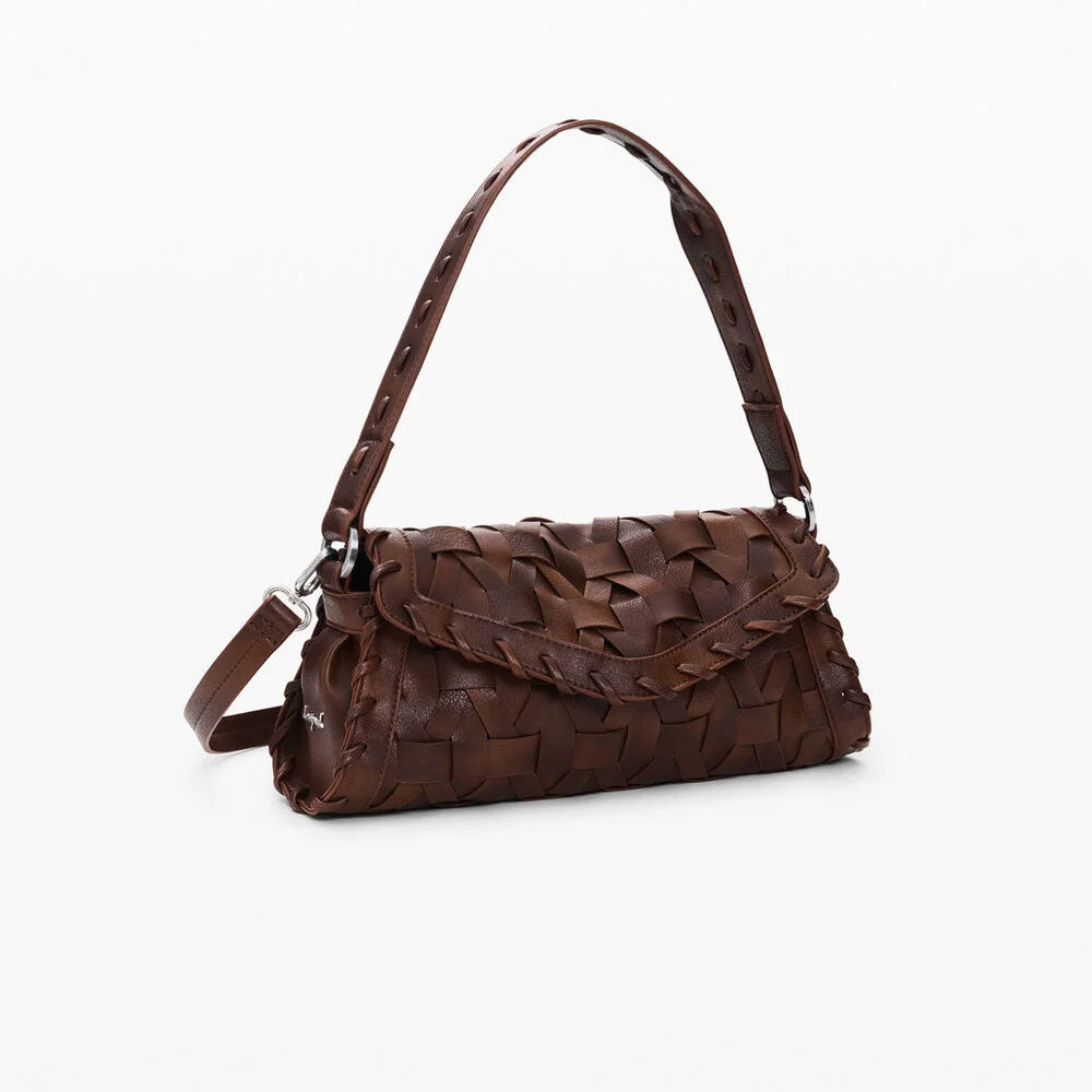 Desigual Borsa Intrecciata Piccola Colore Marrone