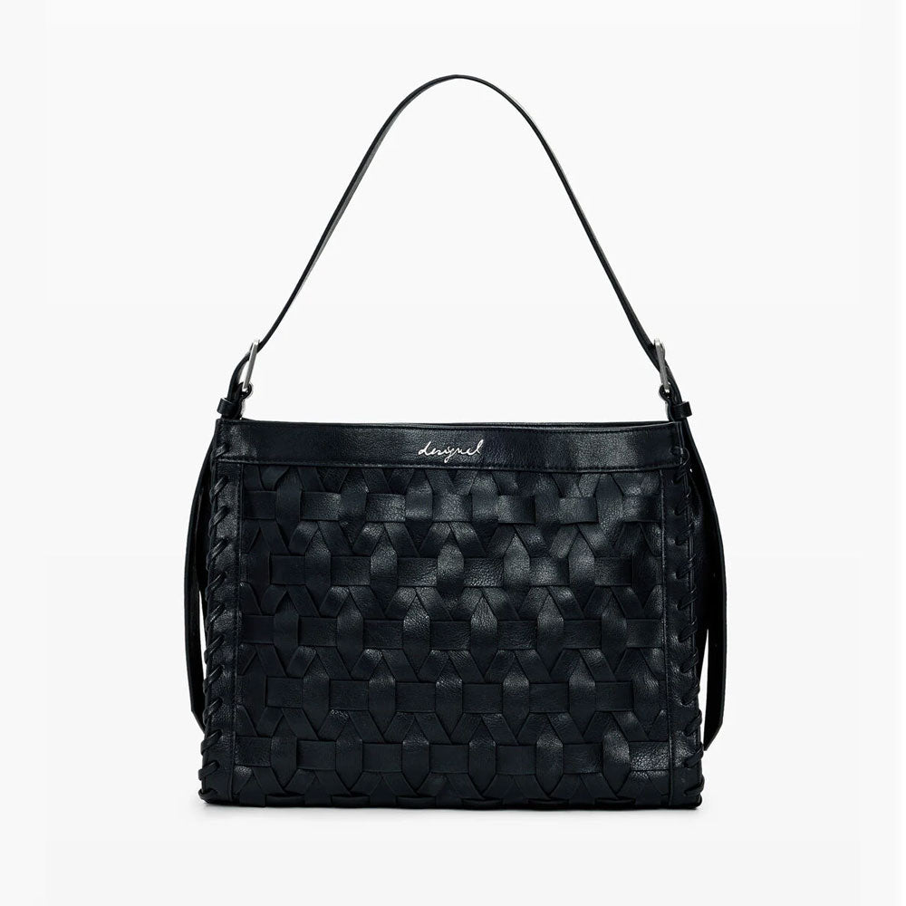 Desigual Borsa Media Intrecciata Colore Nero