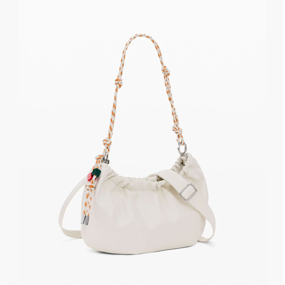Desigual Borsa Media Ovale con Charms Colore Bianco