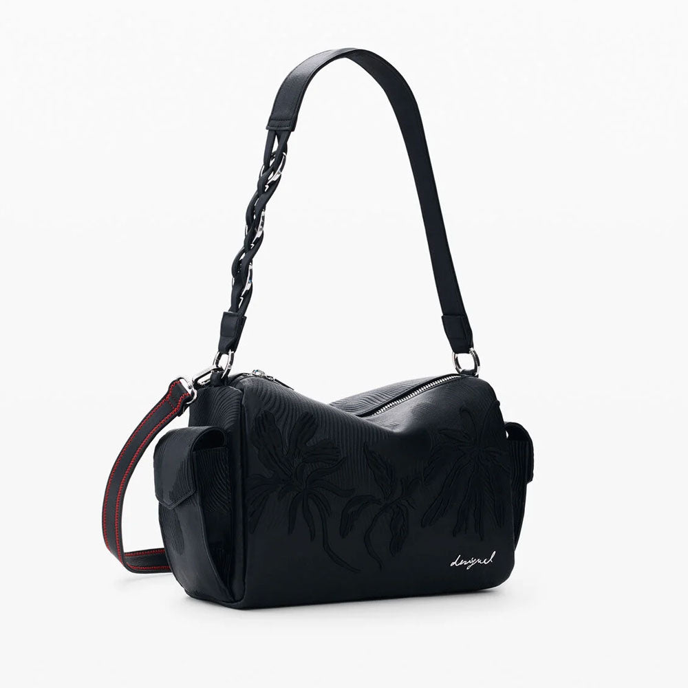 Desigual Borsa Media Ricami Charms Colore Nero