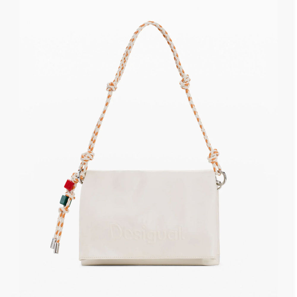 Desigual Borsa Media con Charms Colore Bianco