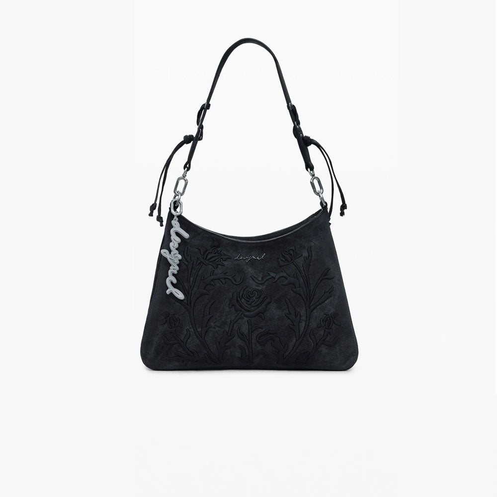 Desigual Borsa Piccola con Incisioni 3D Colore Nero