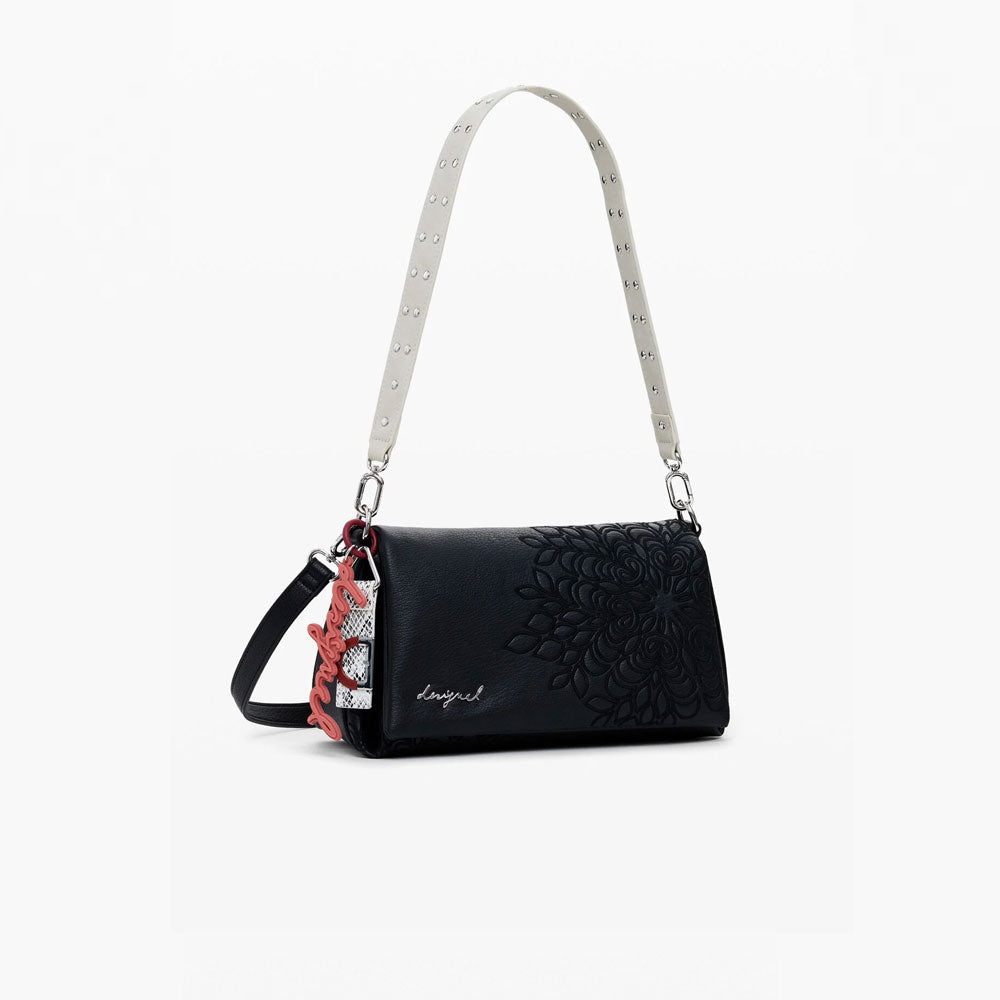 Desigual Borsa a Tracolla Effetto Pelle da Donna Colore Nero 2