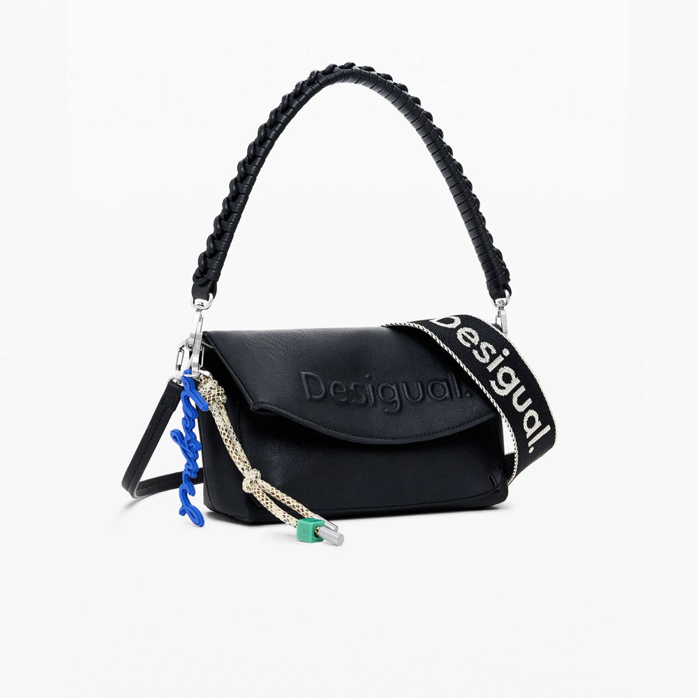 Desigual Borsa con Logo 3D a Patta Media Colore Nero