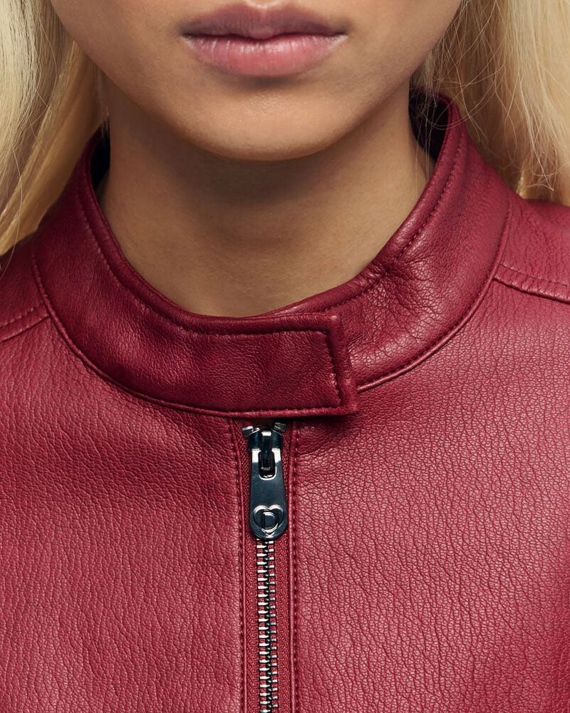 Desigual Giacca Effetto Pelle Colore Rosso