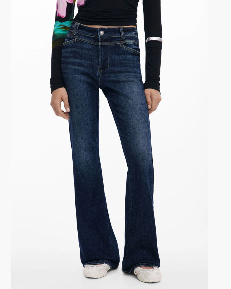 Desigual Jeans a Zampa Lavati da Donna