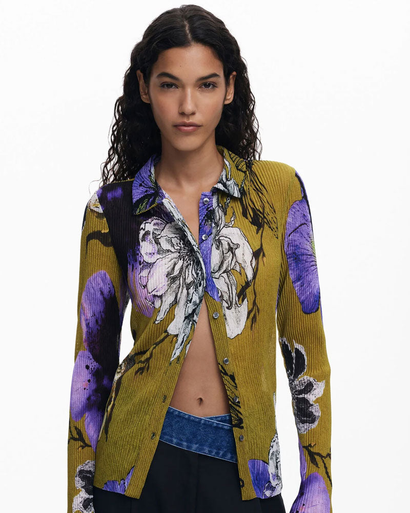 Desigual Maglietta Abbottonata By Mr. Christian Delacroix Multicolore