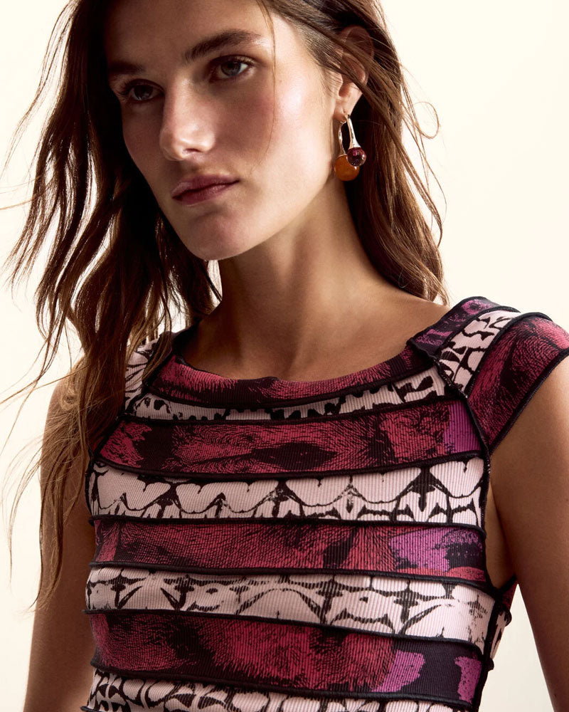 Desigual Maglietta Arricciata Disegnata da Mr. Christian Lacroix