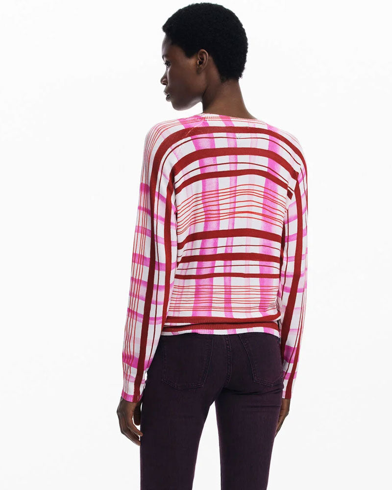 Desigual Maglione a Righe Mikado da Donna Colore Fucsia