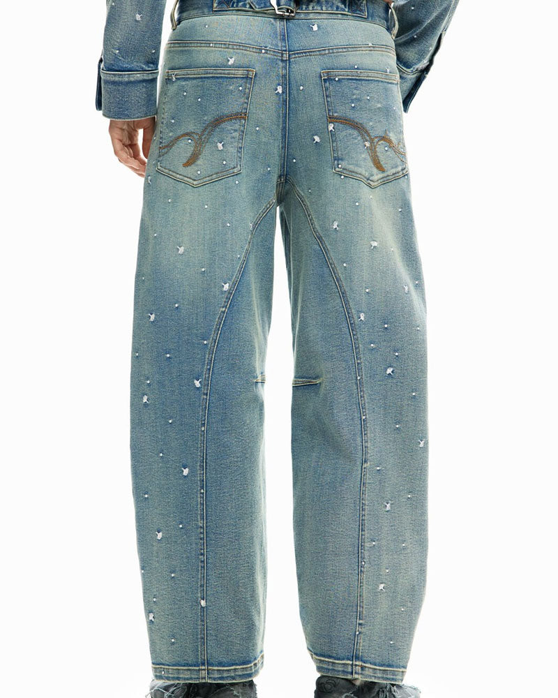 Desigual Pantaloni di Jeans Ricamati