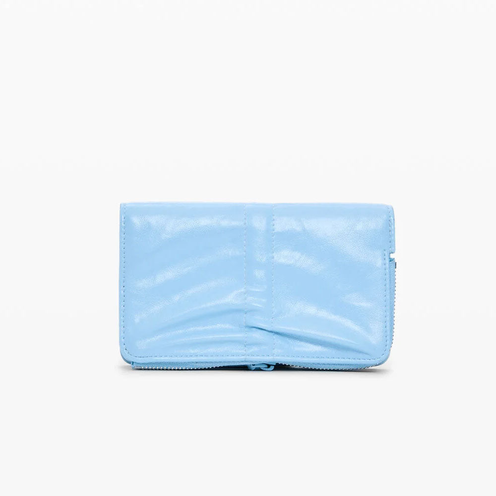 Desigual Portamonete Piccolo con Fiocco Brillante Colore Azzurro