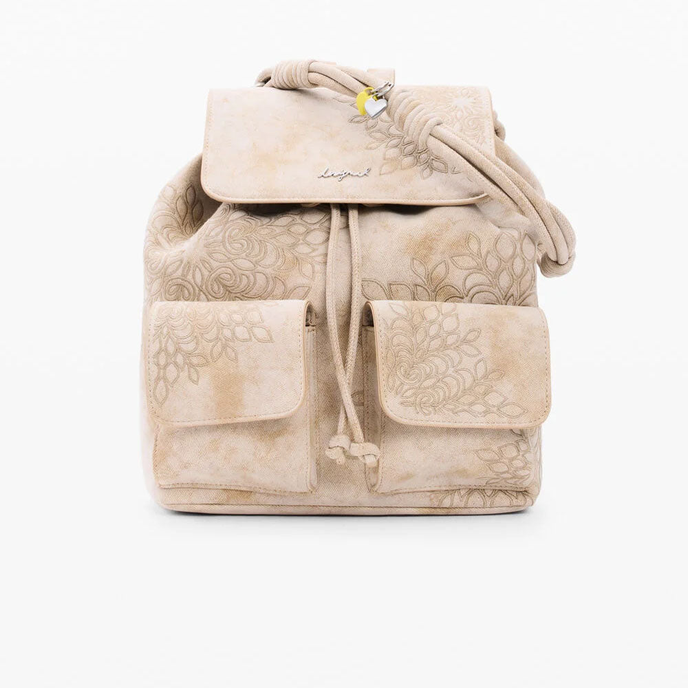 Desigual Zainetto Ricamato Colore Beige