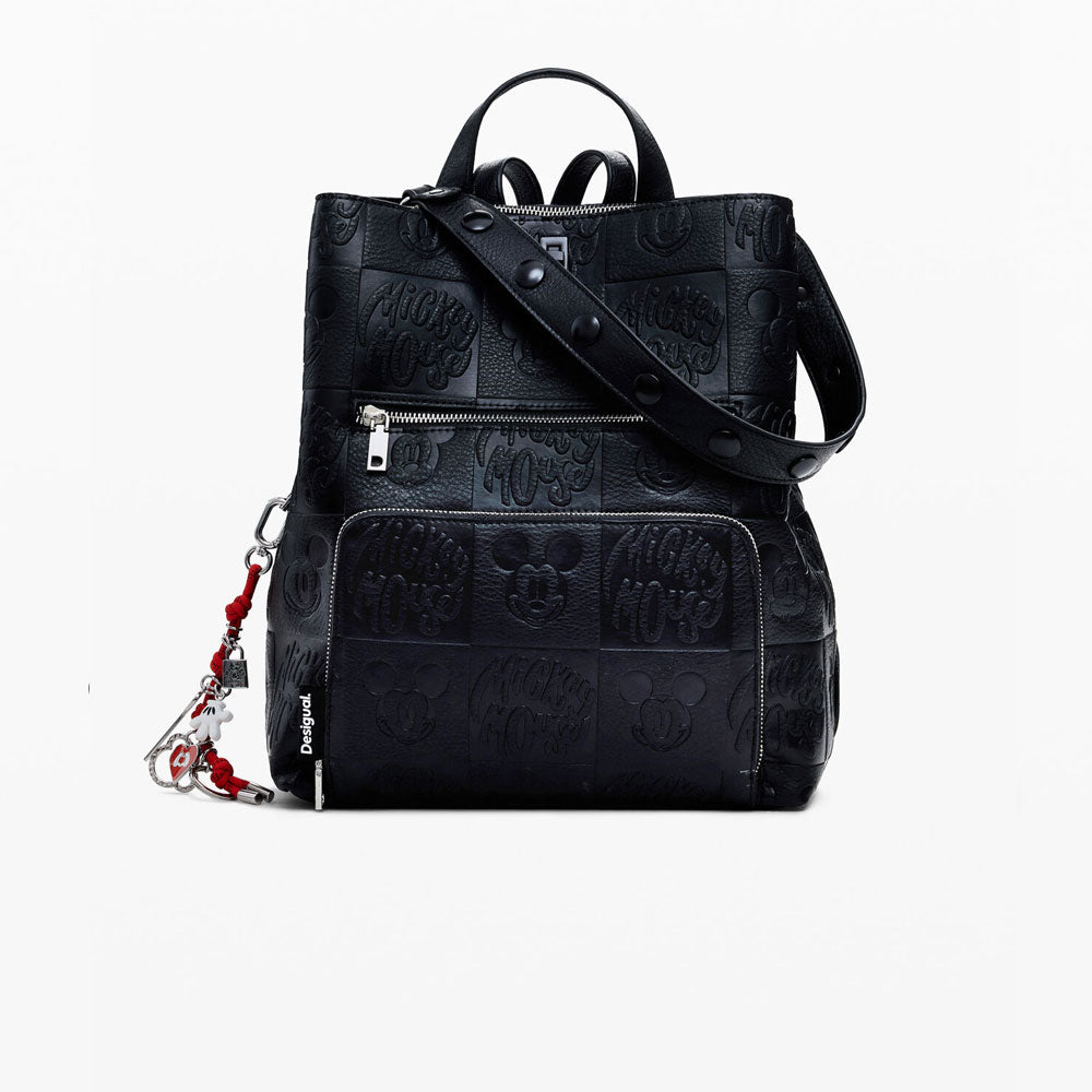 Desigual Zaino Convertibile Mickey Medio da Donna Colore Nero