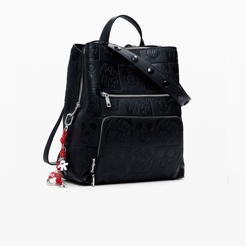Desigual Zaino Convertibile Mickey Medio da Donna Colore Nero 2